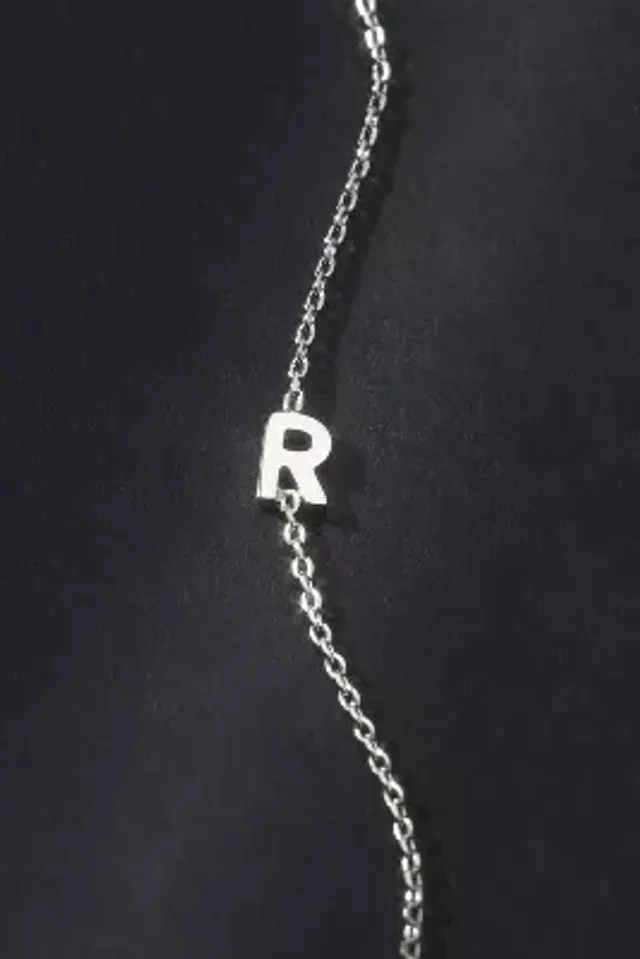 Anthropologie, Jewelry, R Chain Link Monogram Necklace