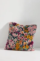 Faux-Fur Floral Jacquard Pillow