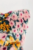 Faux-Fur Floral Jacquard Pillow