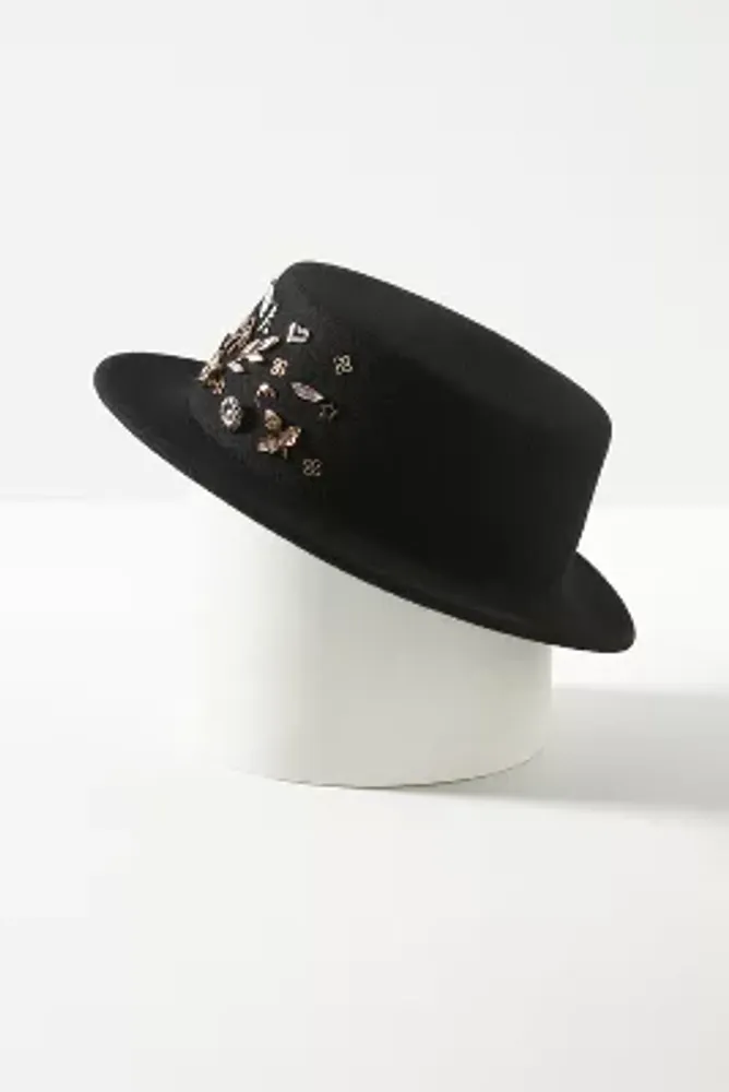 By Anthropologie Charms Boater Hat
