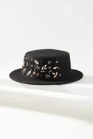 By Anthropologie Charms Boater Hat