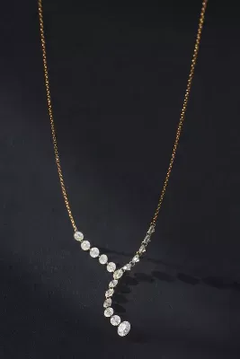 Y-Shape Floating Diamond Necklace