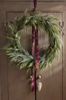 Frosty Faux Cedar Wreath