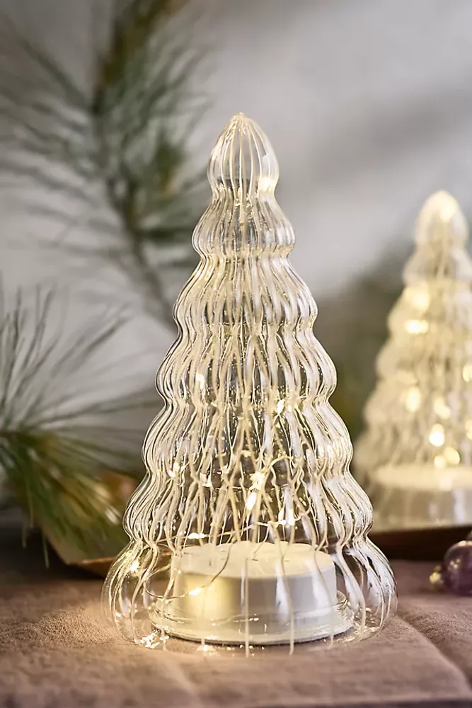 Pre-Lit LED Glass Tree