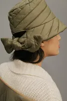 By Anthropologie Puffer Bow Bucket Hat