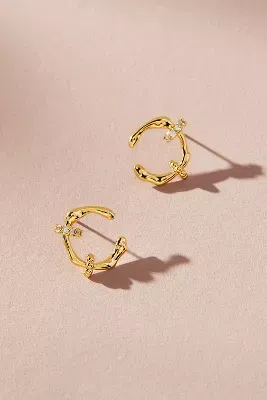 Molten Mini Open Loop Earrings