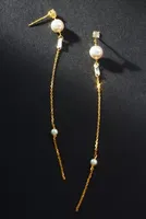 Pearl-Dotted Drop Earrings