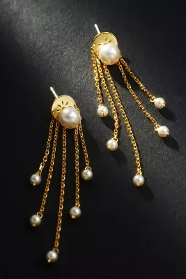 Multi-Strand Pearl Drop Earrings