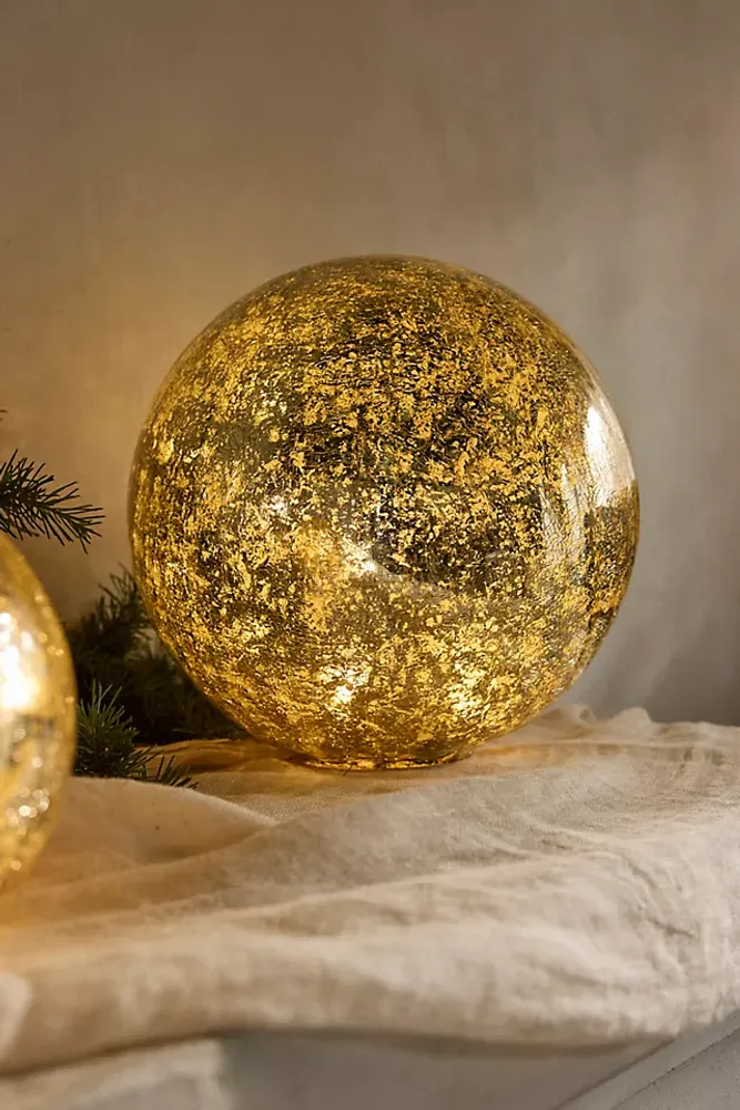 LED Illuminated Golden Orb