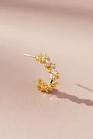 Layered Crystal Baguette Hoop Earrings