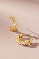 Layered Crystal Baguette Hoop Earrings