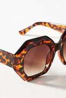 Chunky Geometric Tortoiseshell Sunglasses