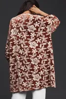Embellished Velvet Kimono