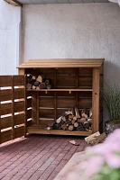 Log Storage Teak Shed