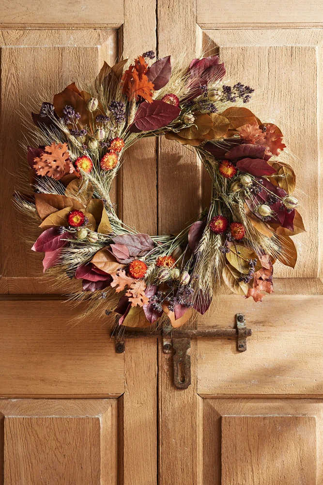 Autumn Harvest Preserved Wreath