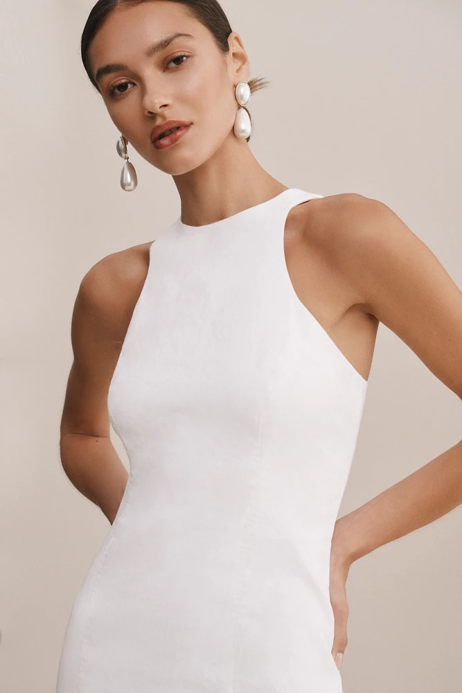 BHLDN Helena Sleeveless Seamed Mini Dress