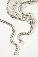 Pearl Silver Chain Belt