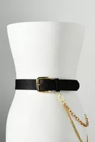 By Anthropologie Square Buckle and Chain Belt