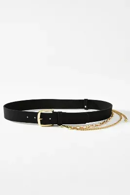 By Anthropologie Square Buckle and Chain Belt