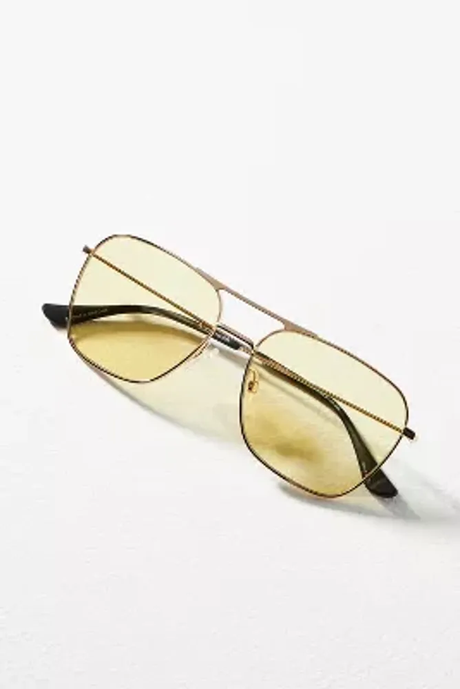 By Anthropologie Square Aviator Sunglasses