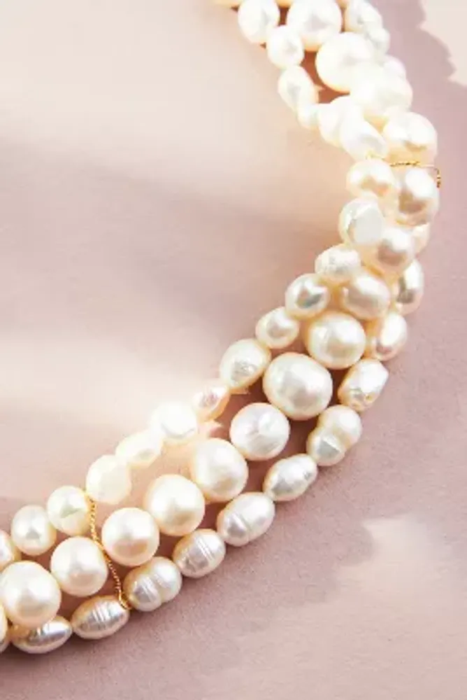 Triple-Strand Pearl Necklace