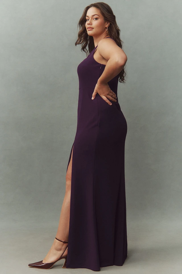 bhldn sleeveless square neck corset maxi dress BHLDN Gabby Sleeveless Square-Neck Corset Maxi Dress