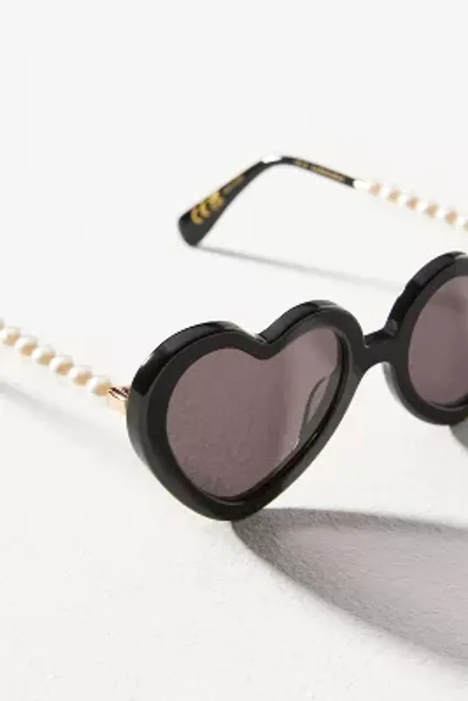 Lele Sadoughi Pearl Sweetheart Sunglasses