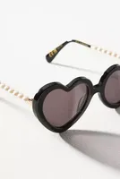 Lele Sadoughi Pearl Sweetheart Sunglasses