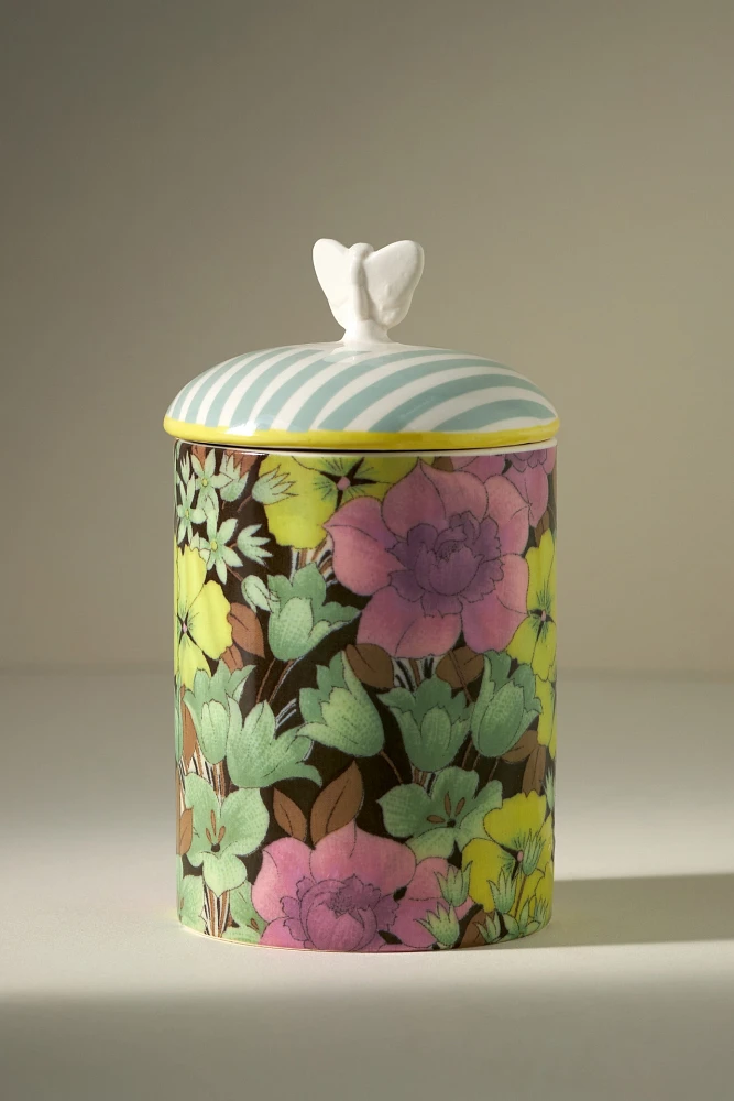 Lyla Floral Pink Peony & Neroli Ceramic Jar Candle