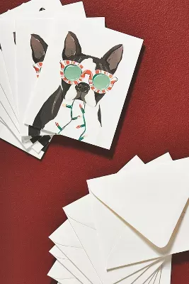 Amy Heitman Holiday Dog Boxed Greeting Cards, Set of 8