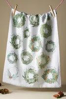 Types of Wreaths Dish Towel