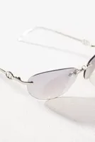 Le Specs Slinky Rimless Sunglasses