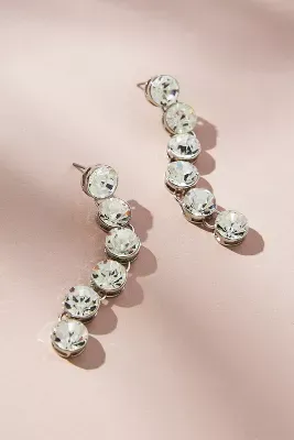 BaubleBar Crystal Stud Drop Earrings