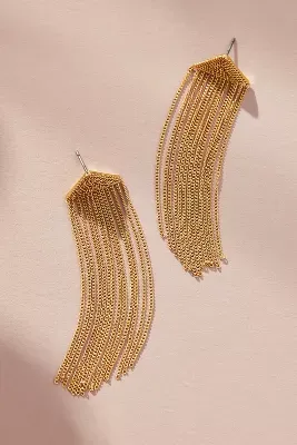 BaubleBar Pointed Tassel Chain Earrings