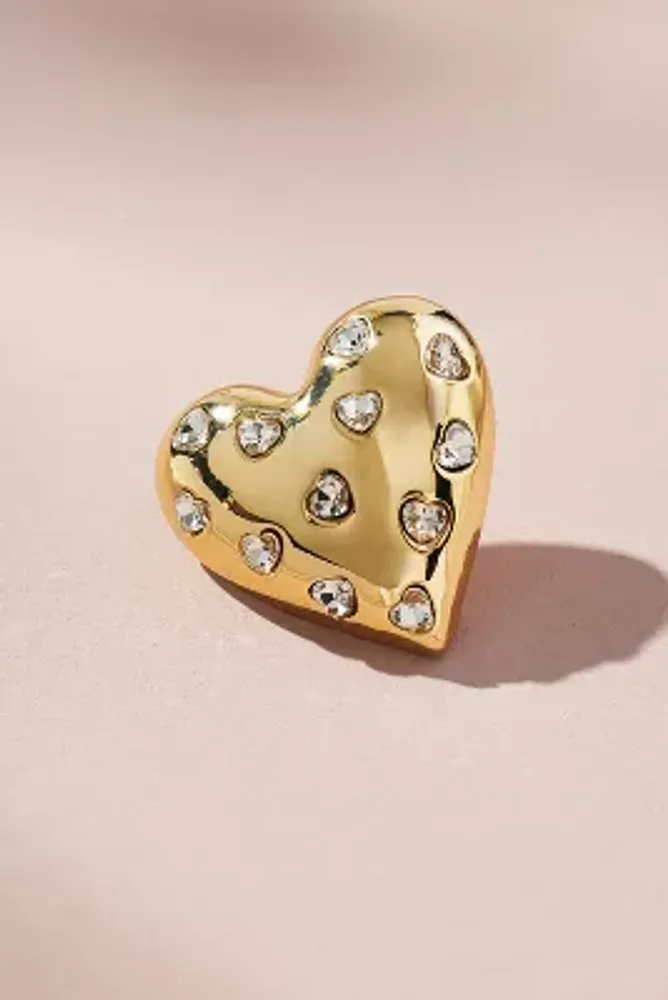 BaubleBar Melina Crystal Heart Earrings