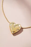 BaubleBar Melina Crystal-Spotted Heart Necklace