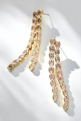 BaubleBar Ava Crystal Double Strand Drop Earrings