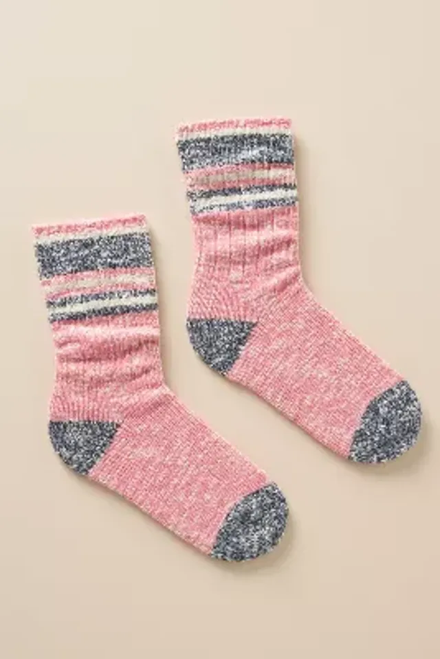 By Anthropologie Cozy Stripe Hiker Socks