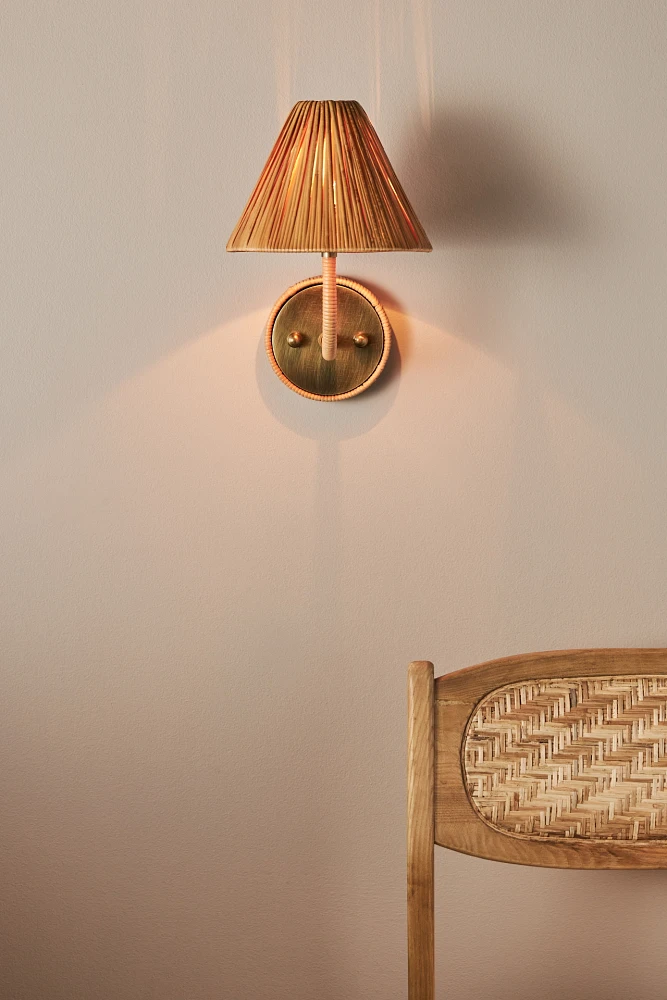 Delphine Rattan Sconce