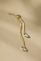 Snake Chain U-Drop Crystal Earrings