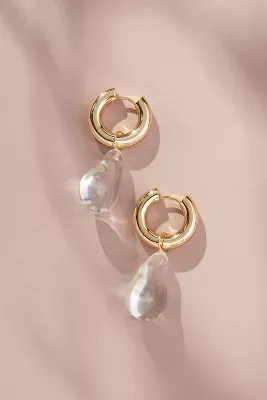 Pebble Drop Huggie Earrings