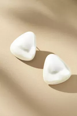 Triangular Pearl Earrings