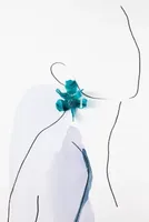 Lele Sadoughi Deep Water Crystal Lily Earrings