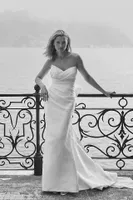 Wtoo by Watters Callahan Sweetheart Draped Jacquard Column Wedding Gown