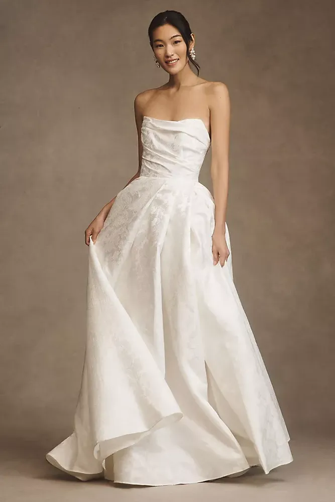 Wtoo by Watters Phoebe Strapless Draped A-Line Wedding Gown