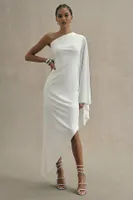 Mac Duggal One-Shoulder Asymmetrical Flowy Dress