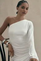 Mac Duggal One-Shoulder Asymmetrical Flowy Dress