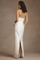 Jenny by Yoo Catalina Strapless Cape Gown