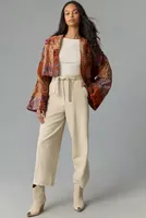 By Anthropologie Velvet Patchwork Kimono