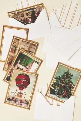 Janet Hill Holiday Flat Notecards, Set of 6